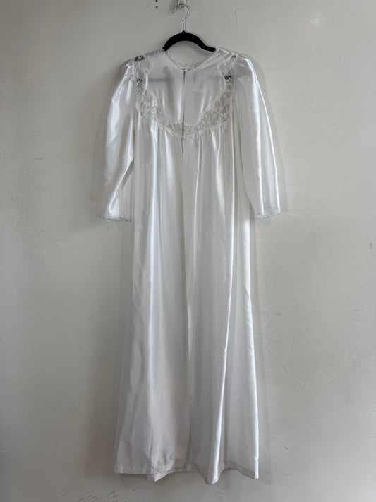 Vintage Barbizon white maxi robe - size S