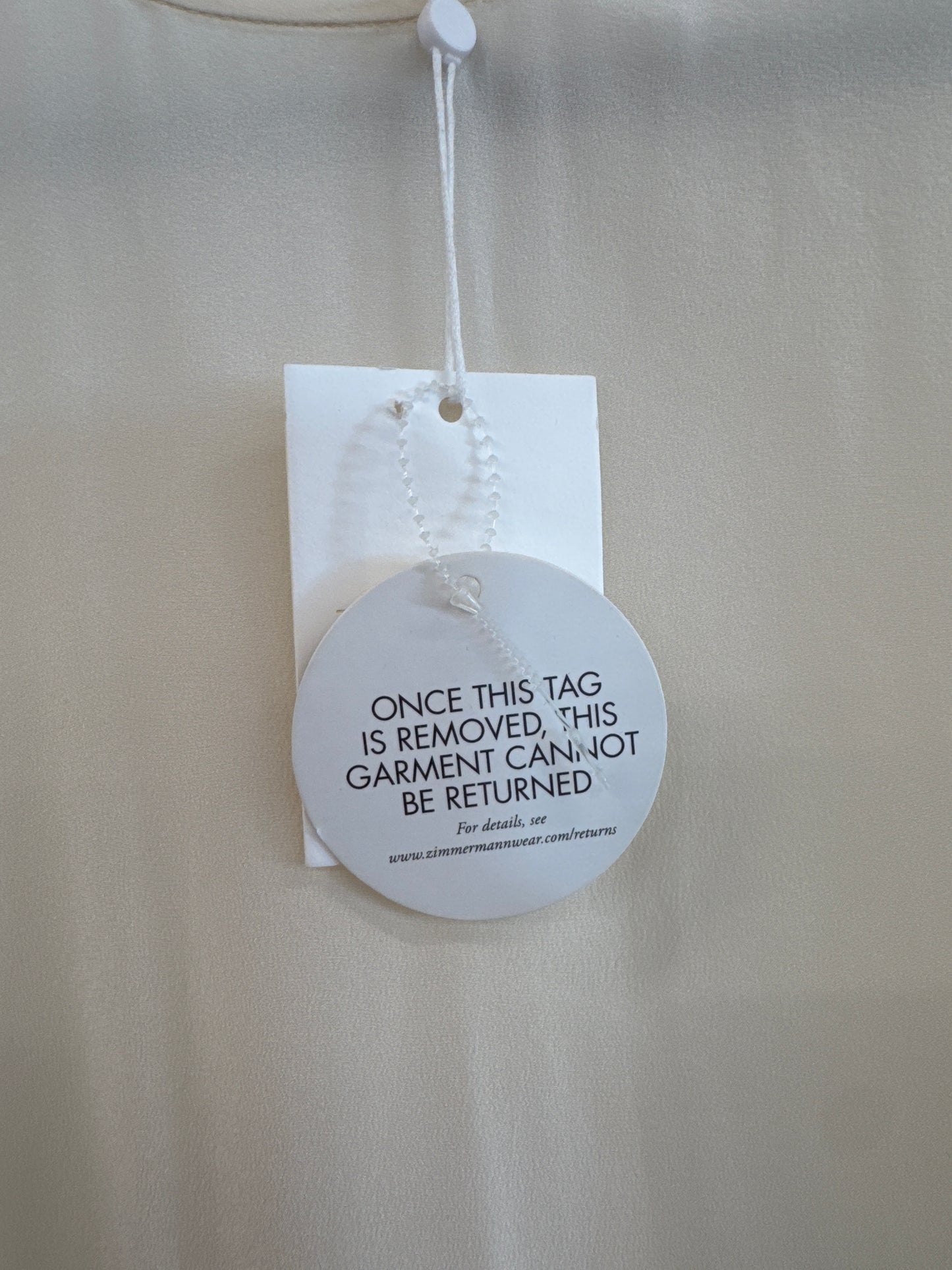 Zimmermann Ivory Silk Blouse NWT - Size 0