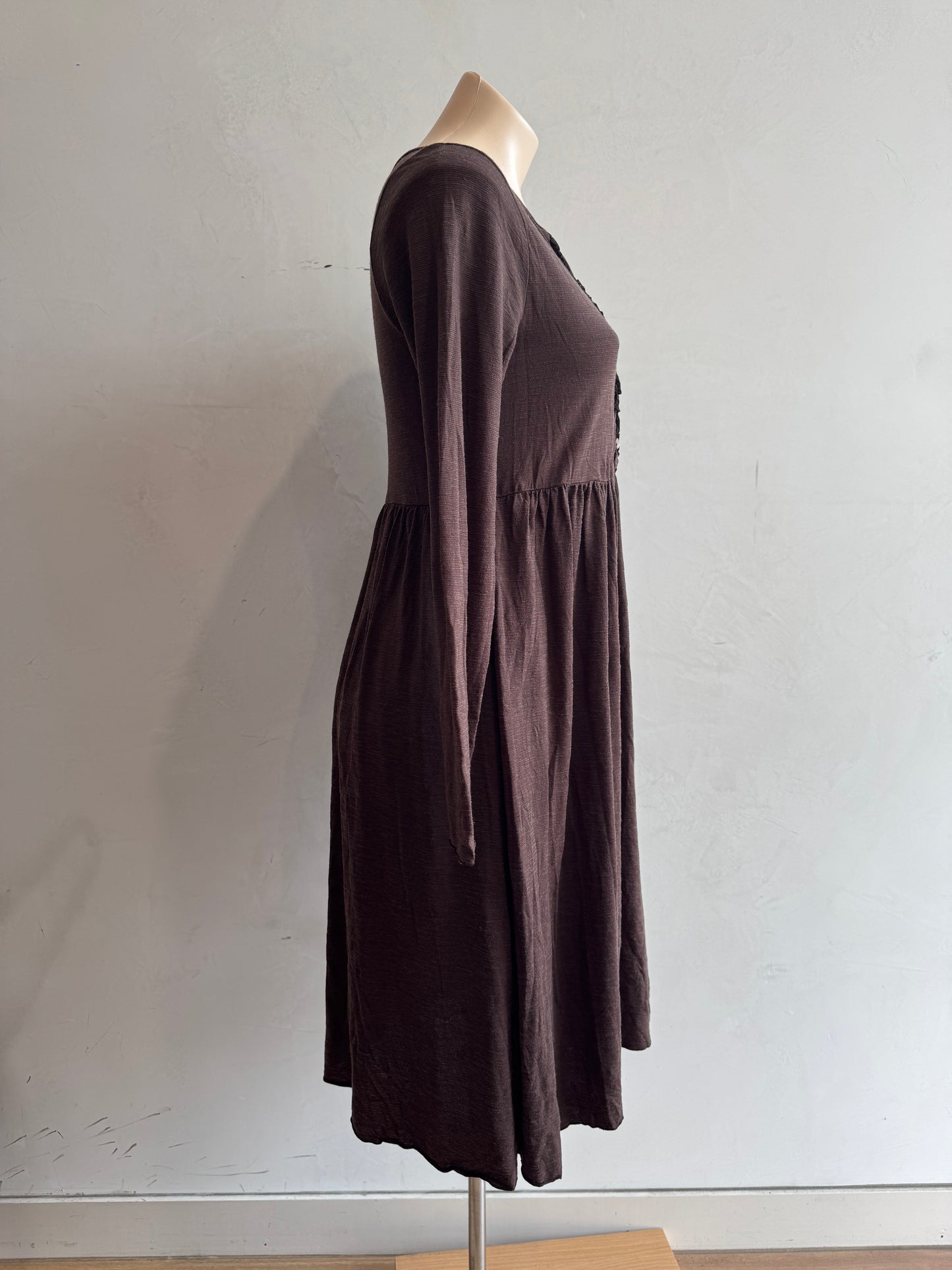 Vigorella brown long sleeve dress - Size S