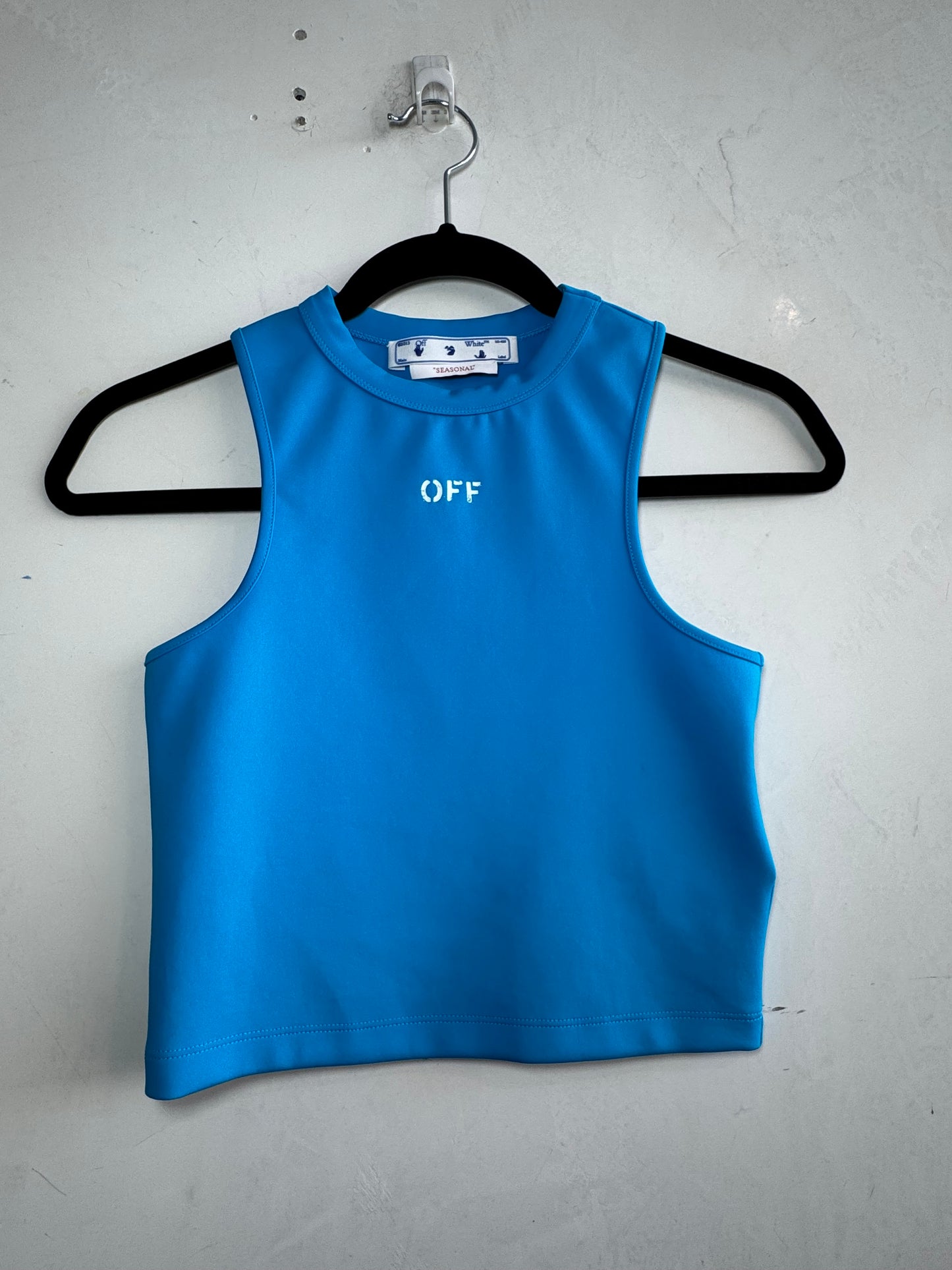 Off White blue crop top - size 40