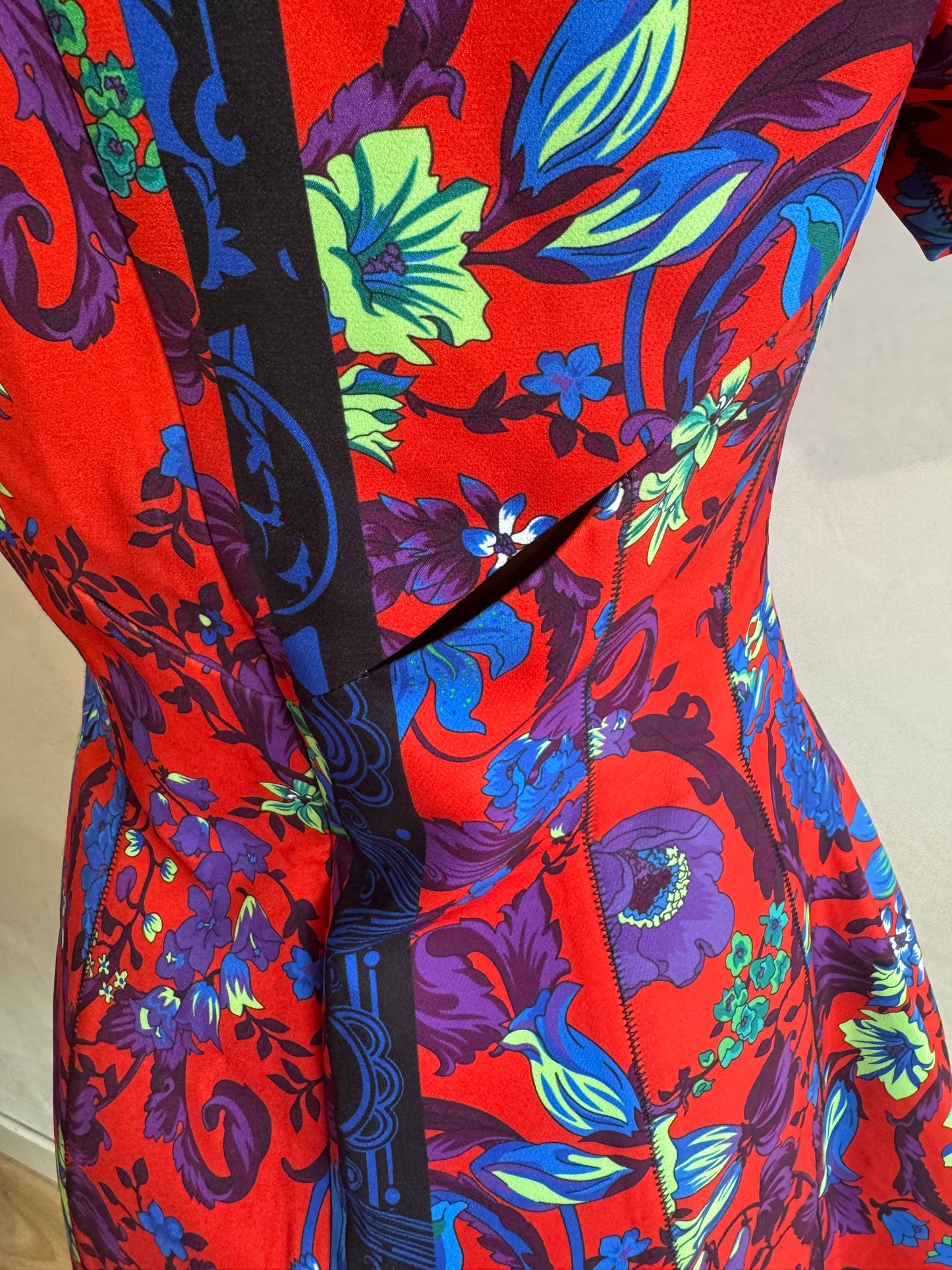Versace multi print mini dress - size L