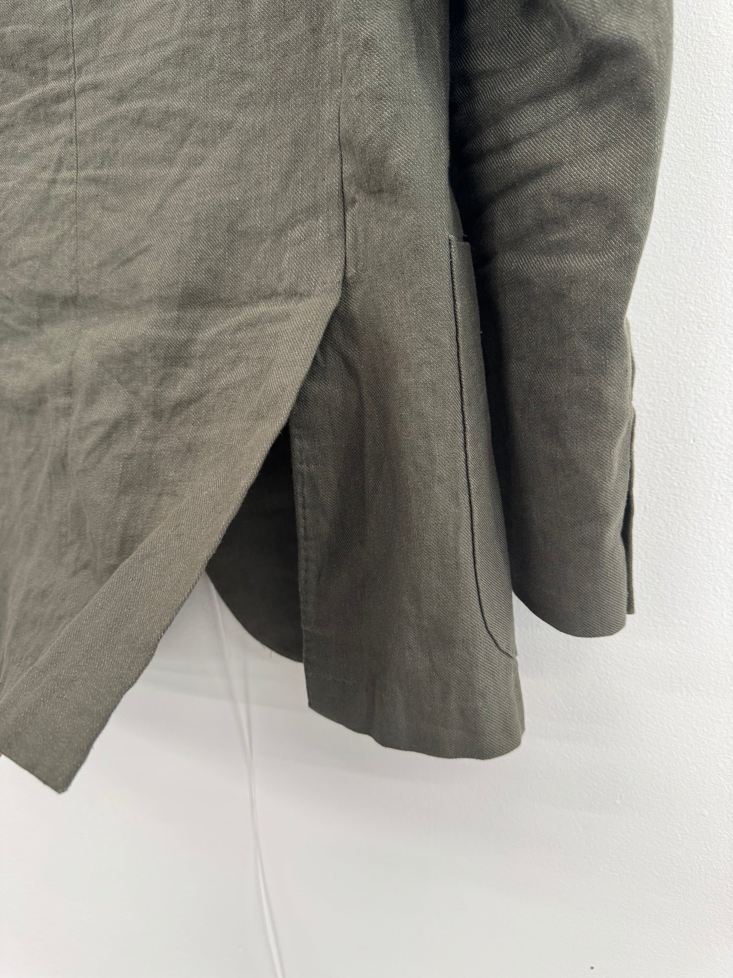 MJ Bale Olive Linen Blazer - Size 36