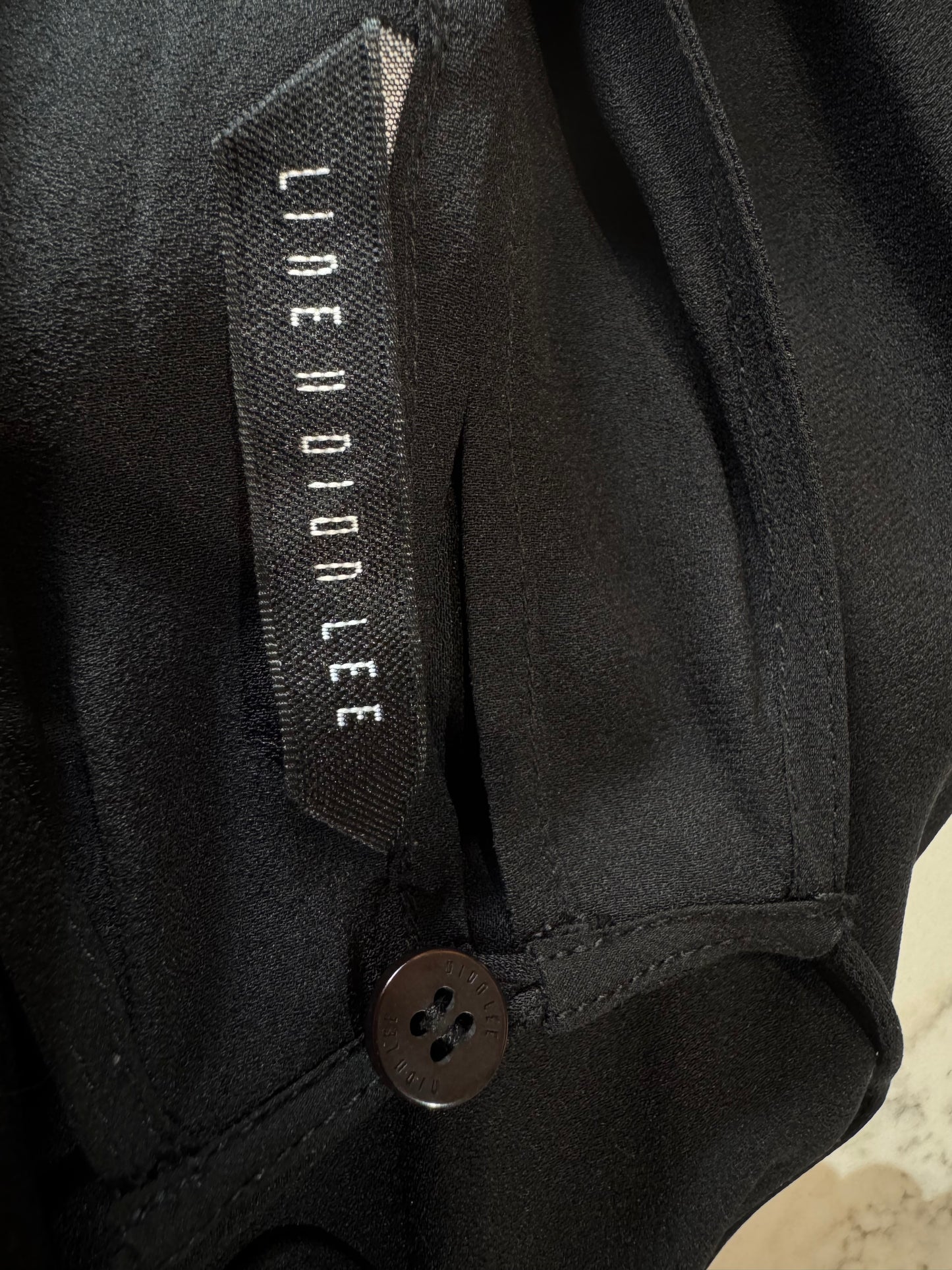 Dion Lee Black Silk Dress - size 10