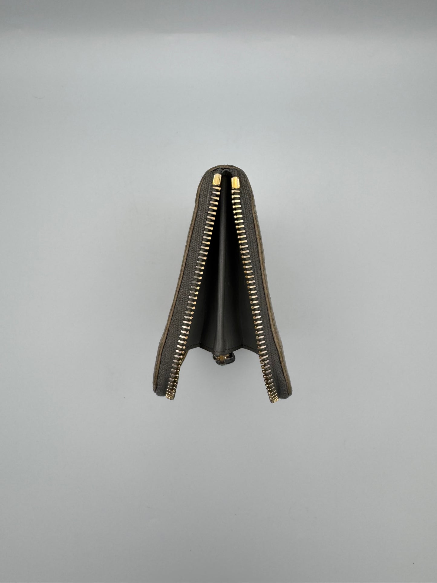 MIU MIU Taupe Zip Around Wallet