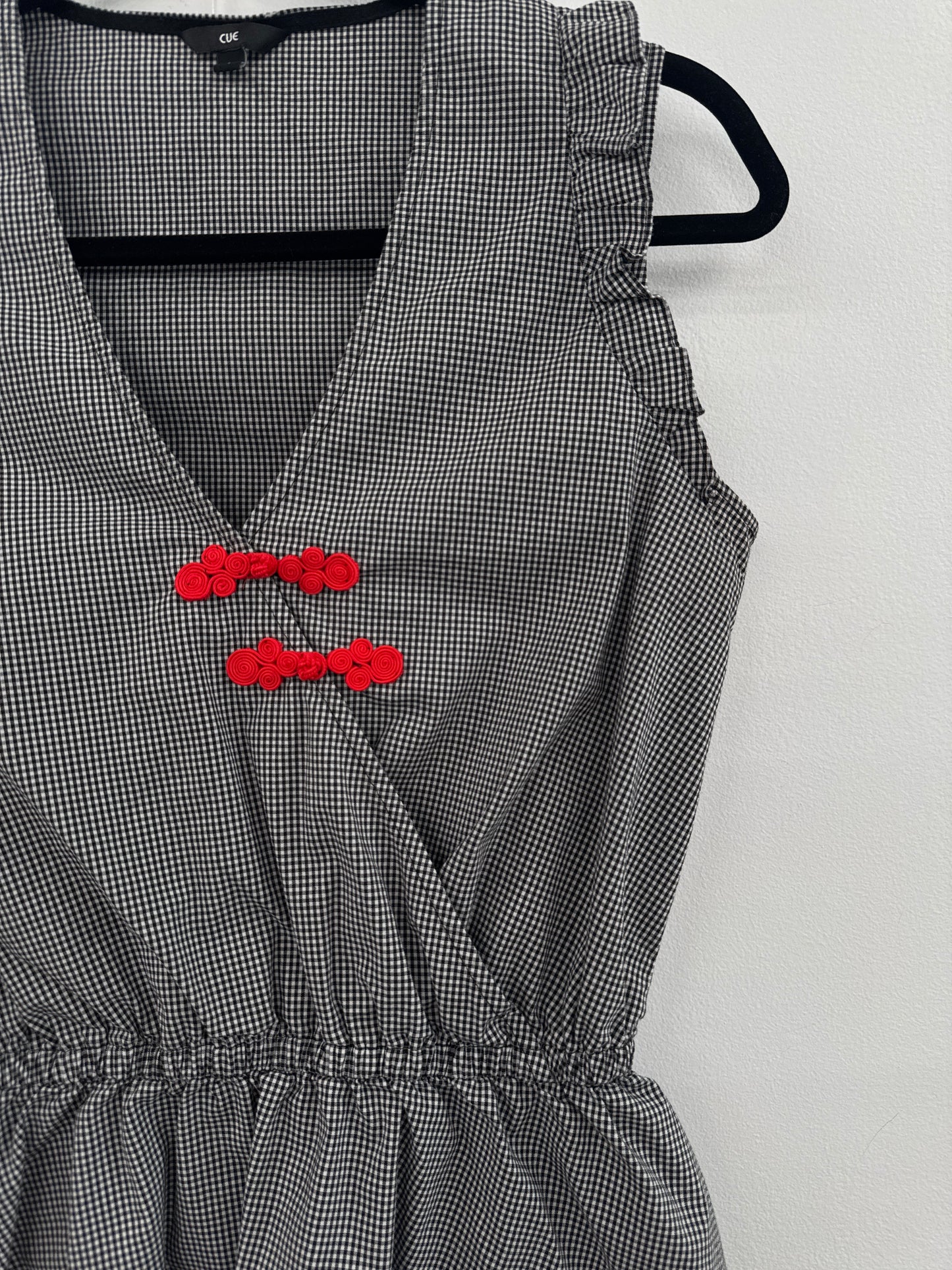 Cue Trang Button Peplum Top - Size 10