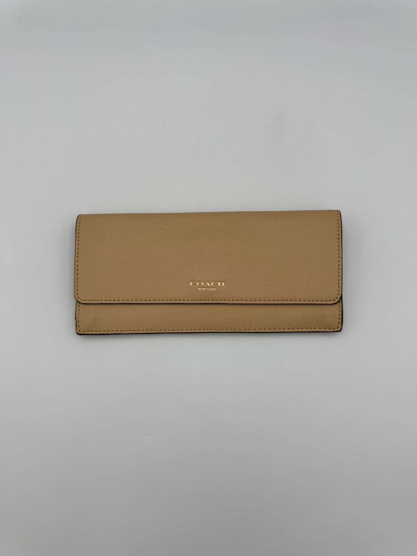 Coach Saffiano Wallet Tan
