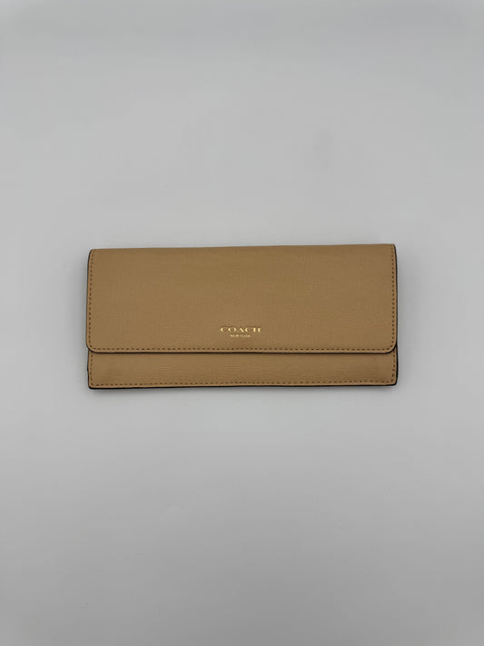 Coach Saffiano Wallet Tan