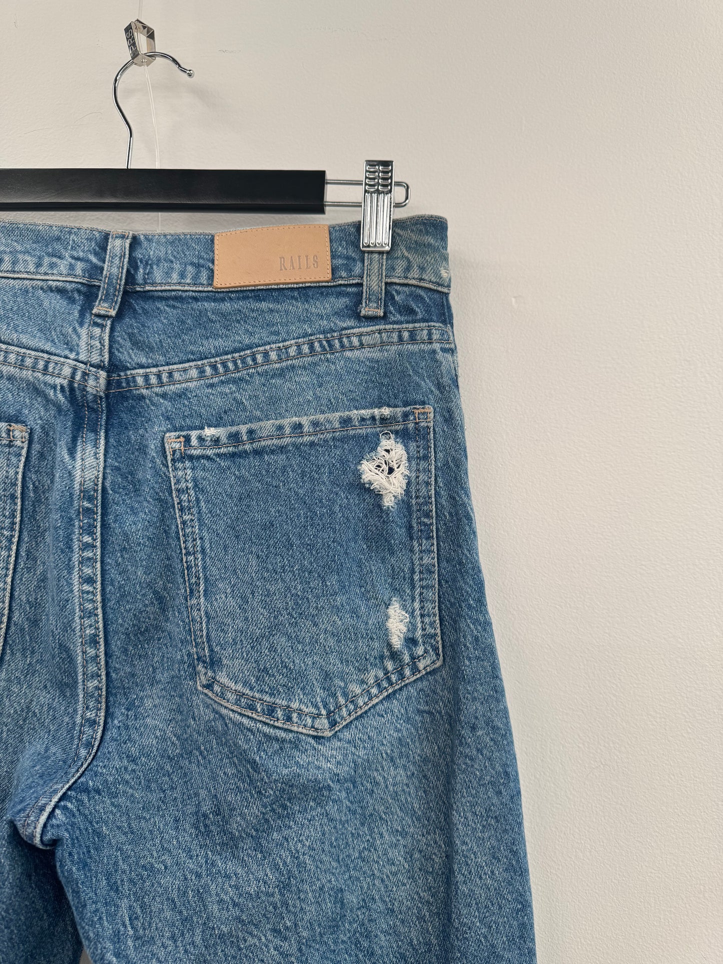 Rails Blue Distressed Jeans - Size 8