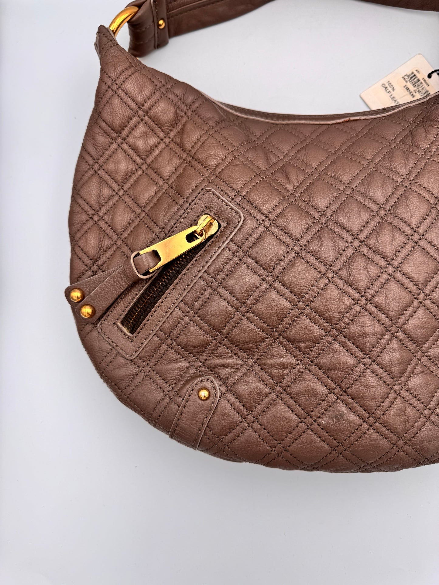 MARC JACOBS Hobo Banana Calf Leather Bag in Mouse
