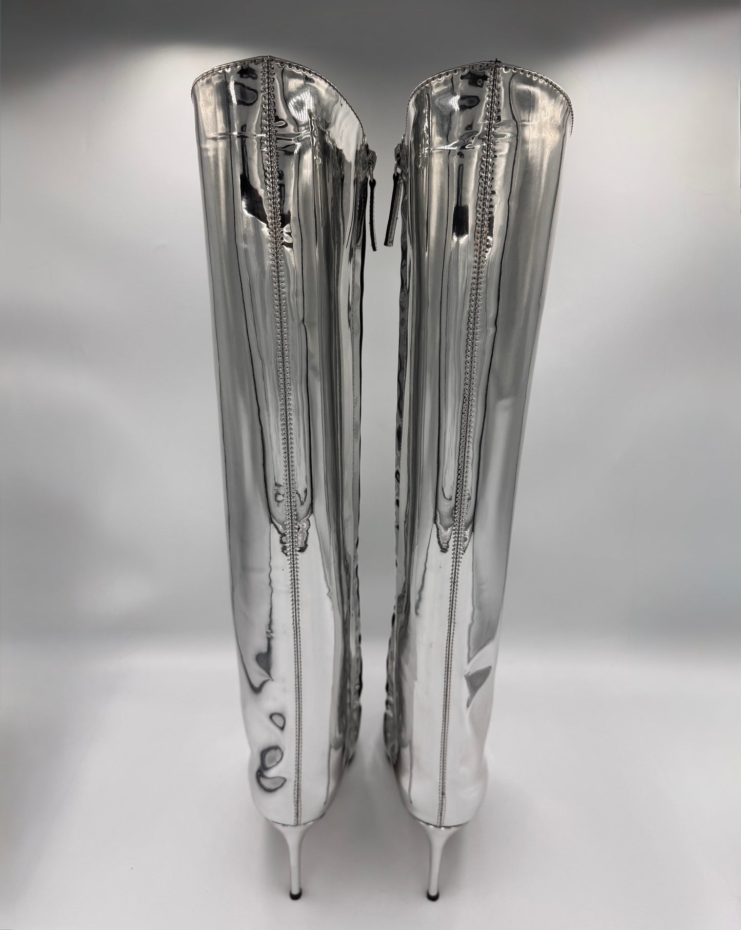 ALEXANDRE VAULTHIER Silver Knee-High Boots size 39