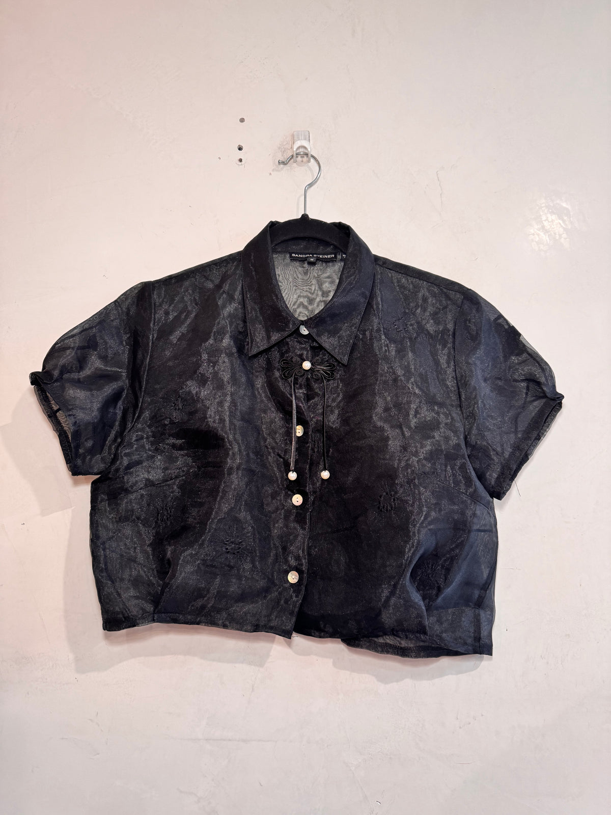 Upcycled Sandra Steiner semi Sheer Top - size M