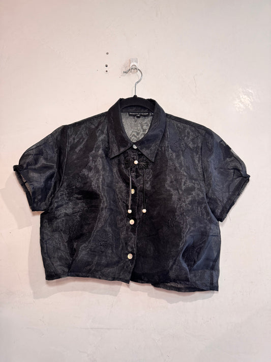 Upcycled Sandra Steiner semi Sheer Top - size M