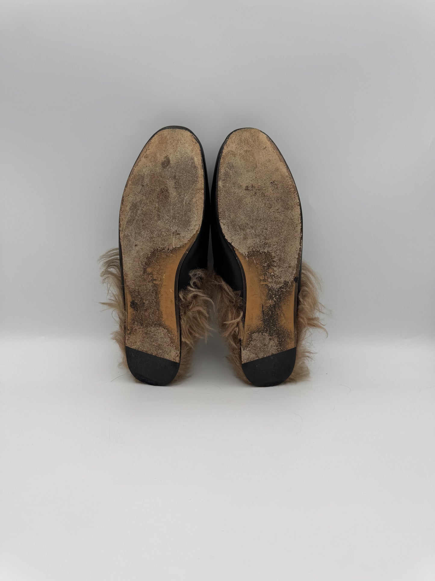GUCCI Princetown Fur Loafers Size 37