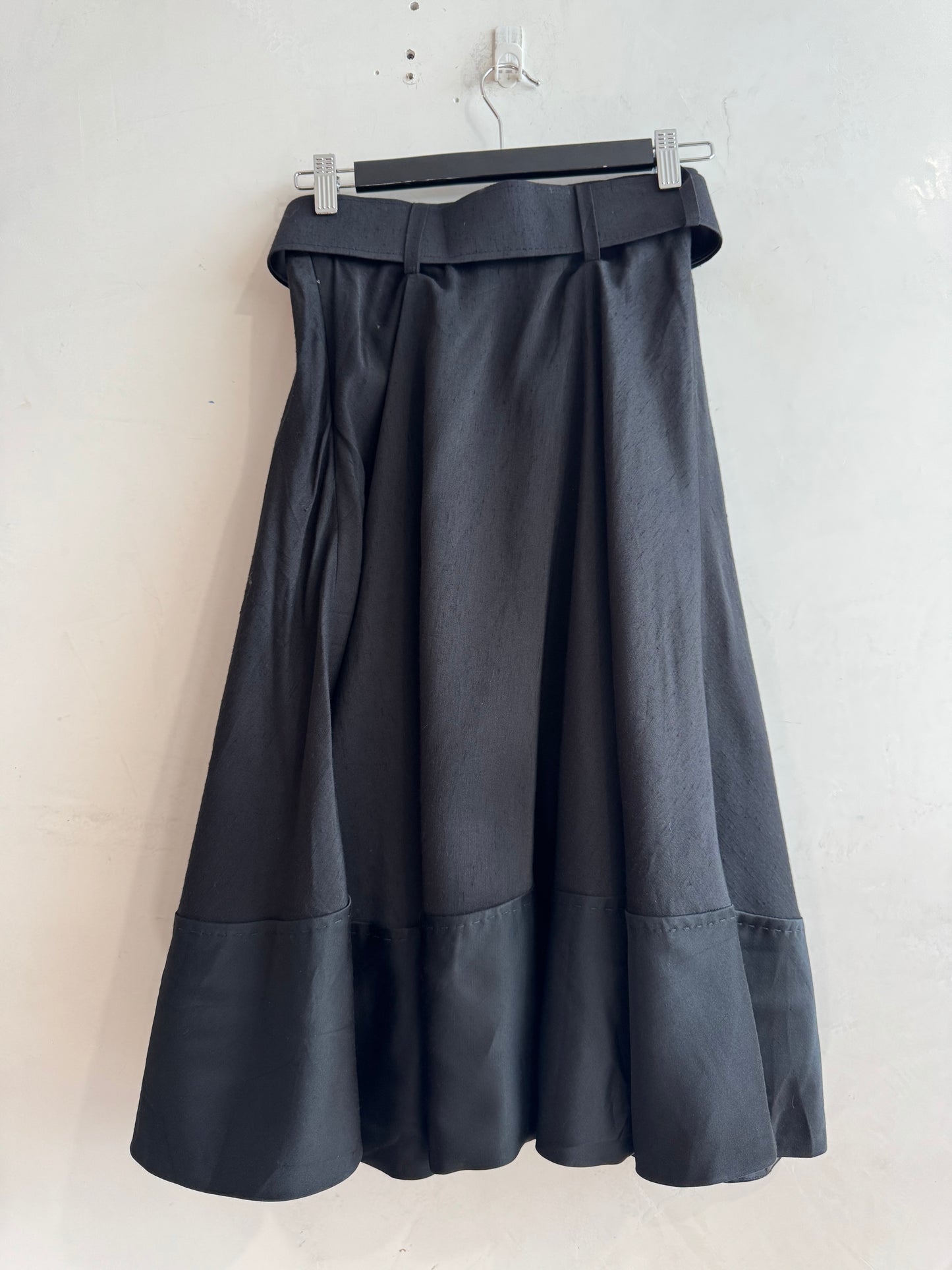 Coast Black Midi Skirt with Belt - size 8