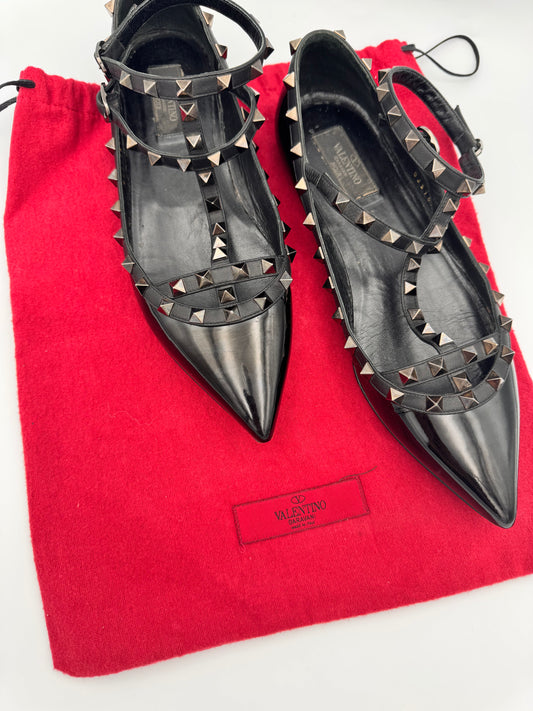 Valentino Studded Flats Size 39.5