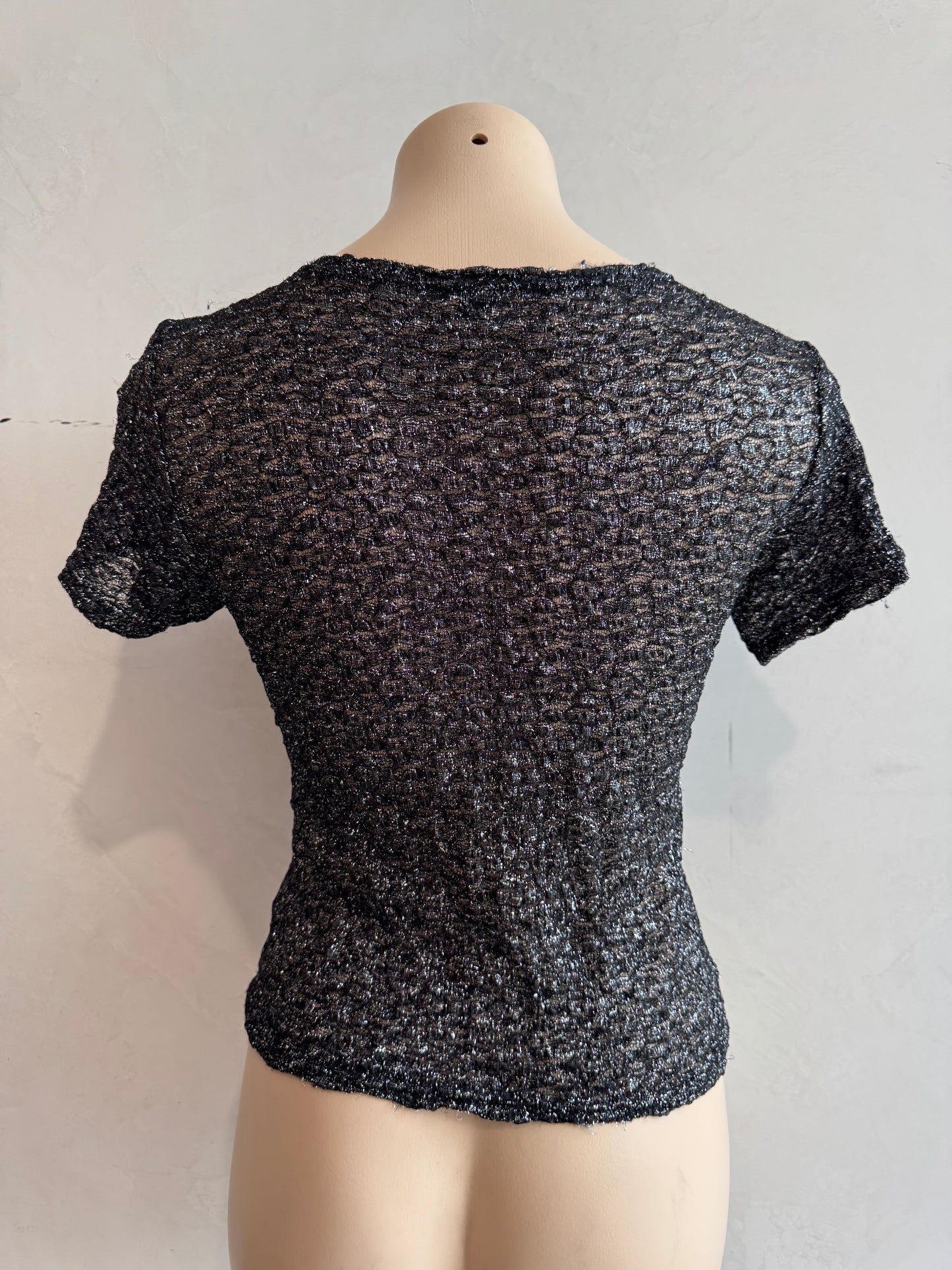 Vintage SOL Silver Baby Tee - size S/M