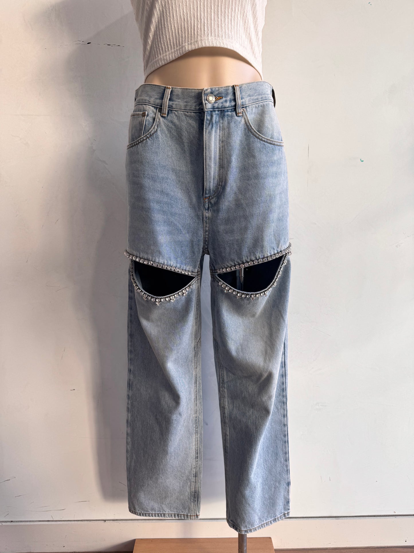 Area Jewelled Riped Jeans - size 29