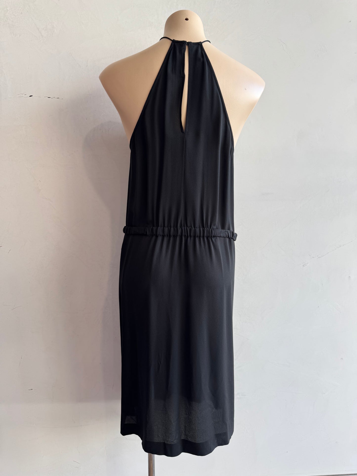Dion Lee Black Silk Dress - size 10