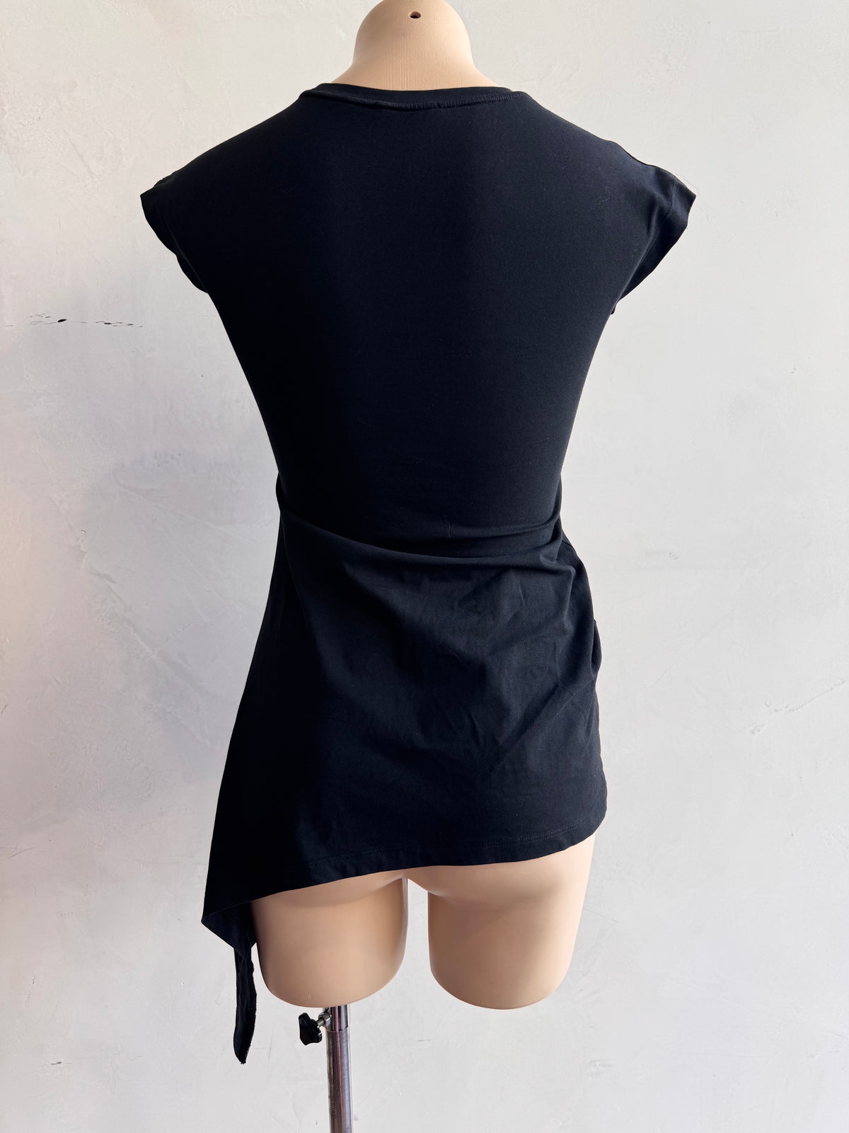 Elise Kids Black Asymmetrical Top- size XS
