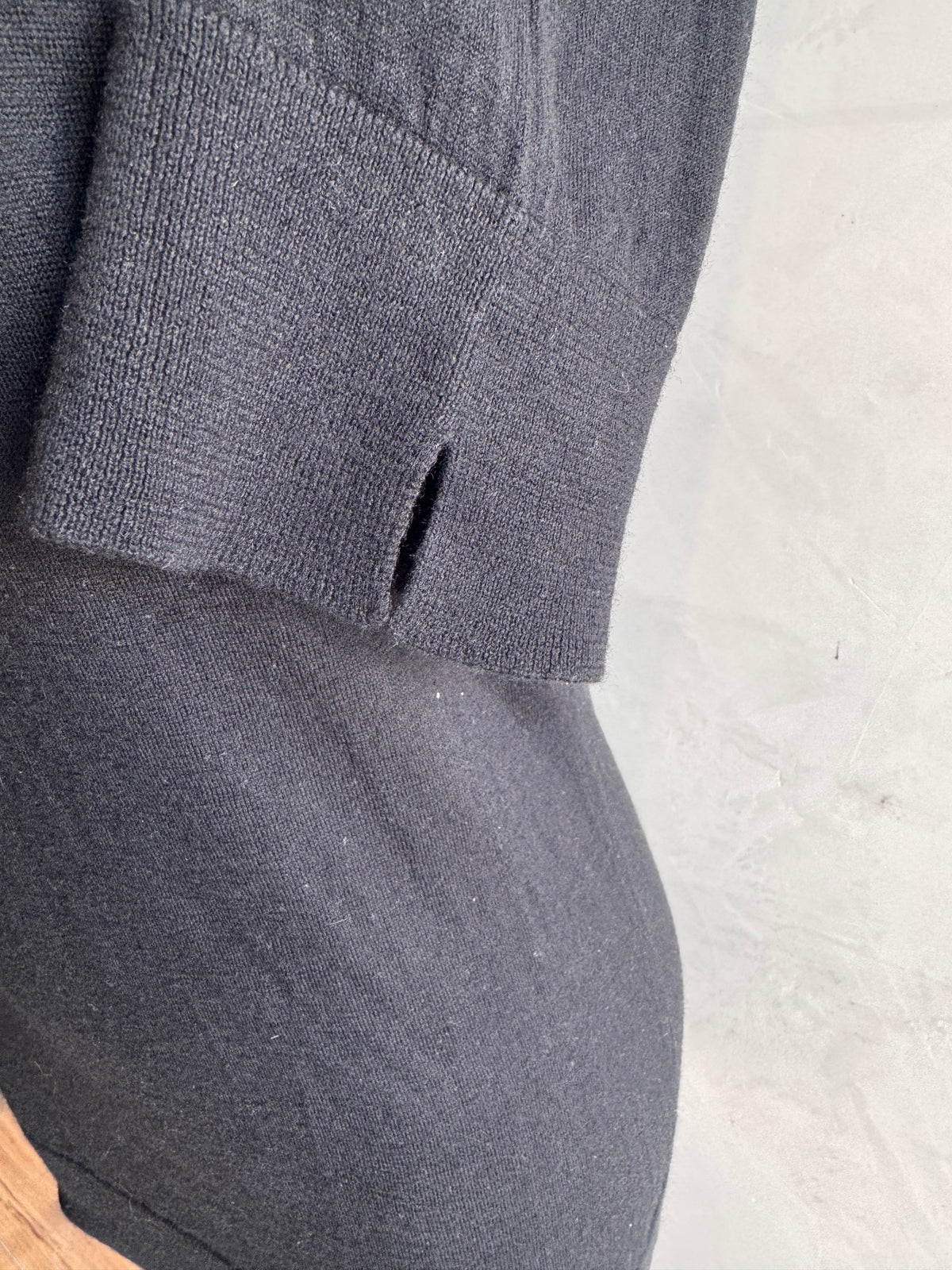 Country Road Black Wool Silk Knit - size L
