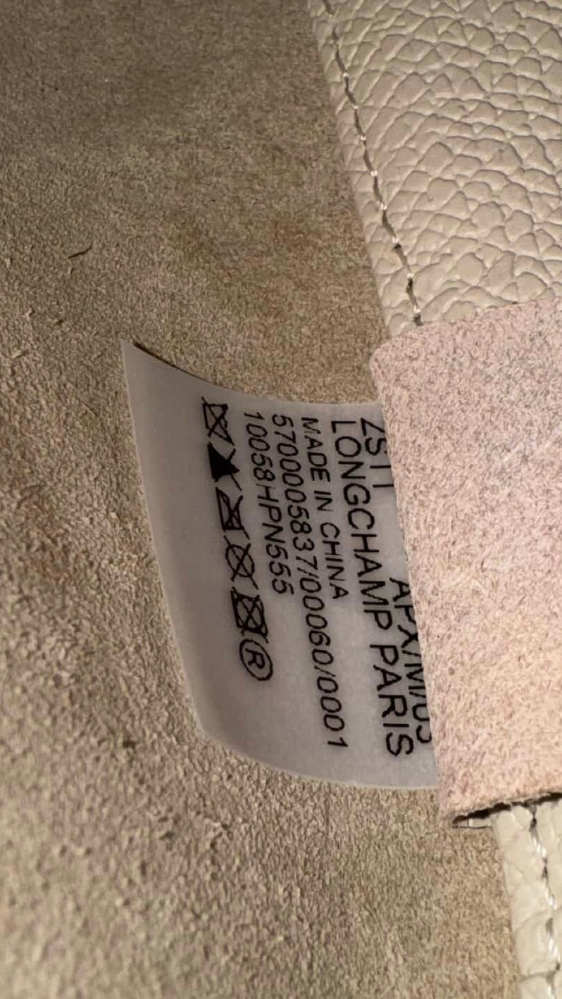 Longchamp Le Roseau Medium in Cream Handbag