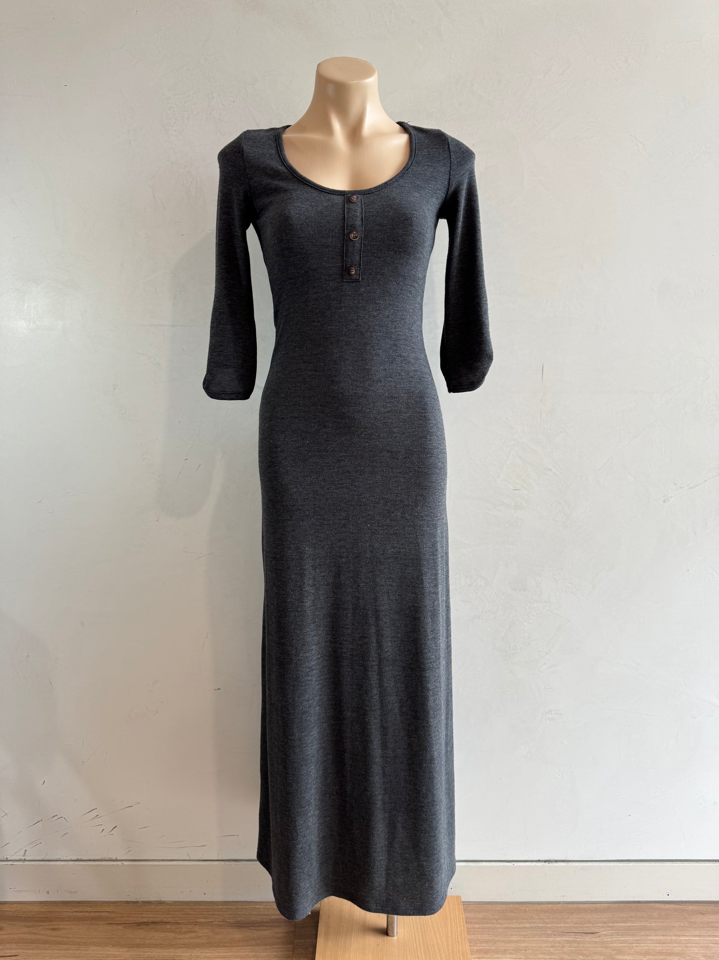 Solemio grey maxi dress - size s