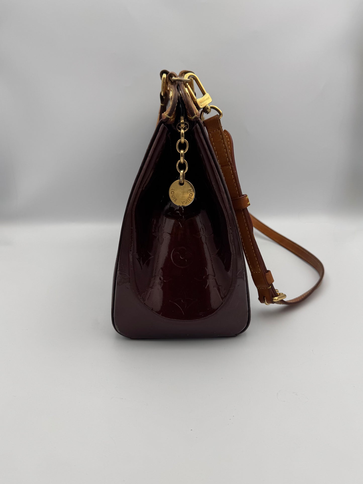 LOUIS VUITTON 2012 Monogram Vernis Brea MM Satchel