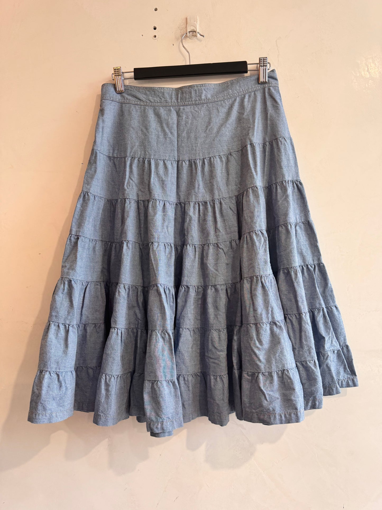 Marc Jacobs Tiered Denim Midi Skirt - size 2