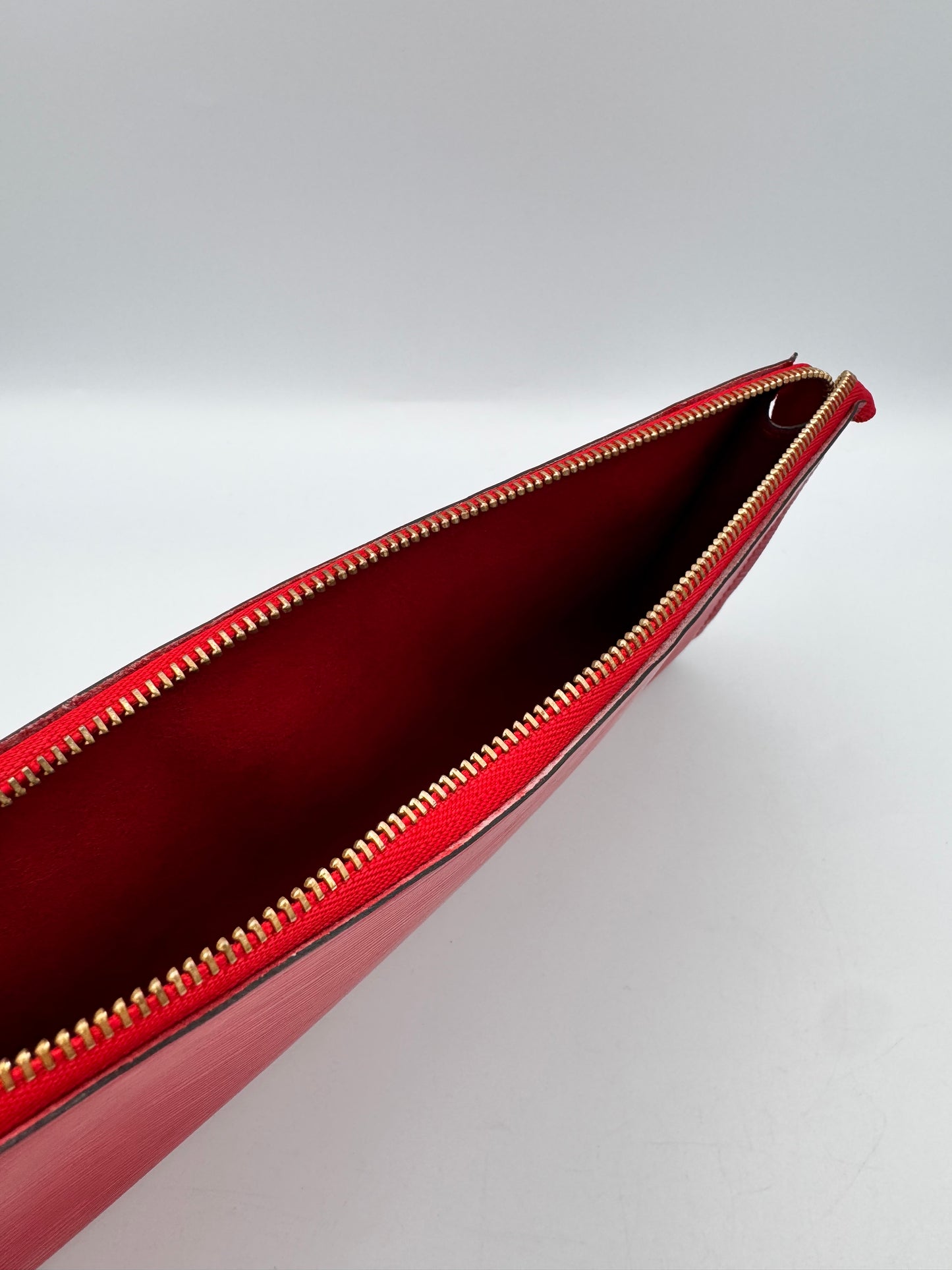 LOUIS VUITTON Red EPI Leather Pochette