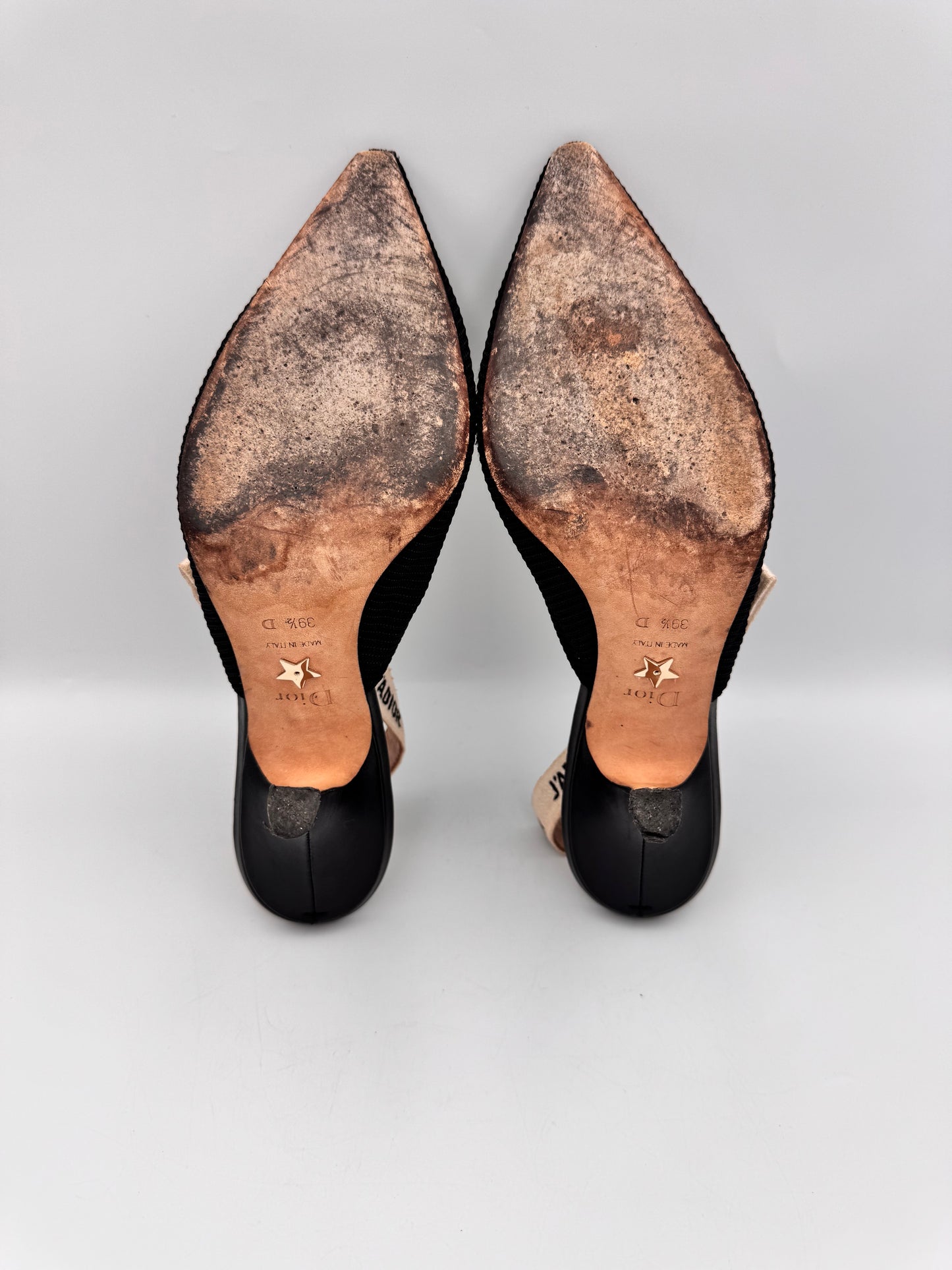 Dior Black Slingback Heel Size 39.5