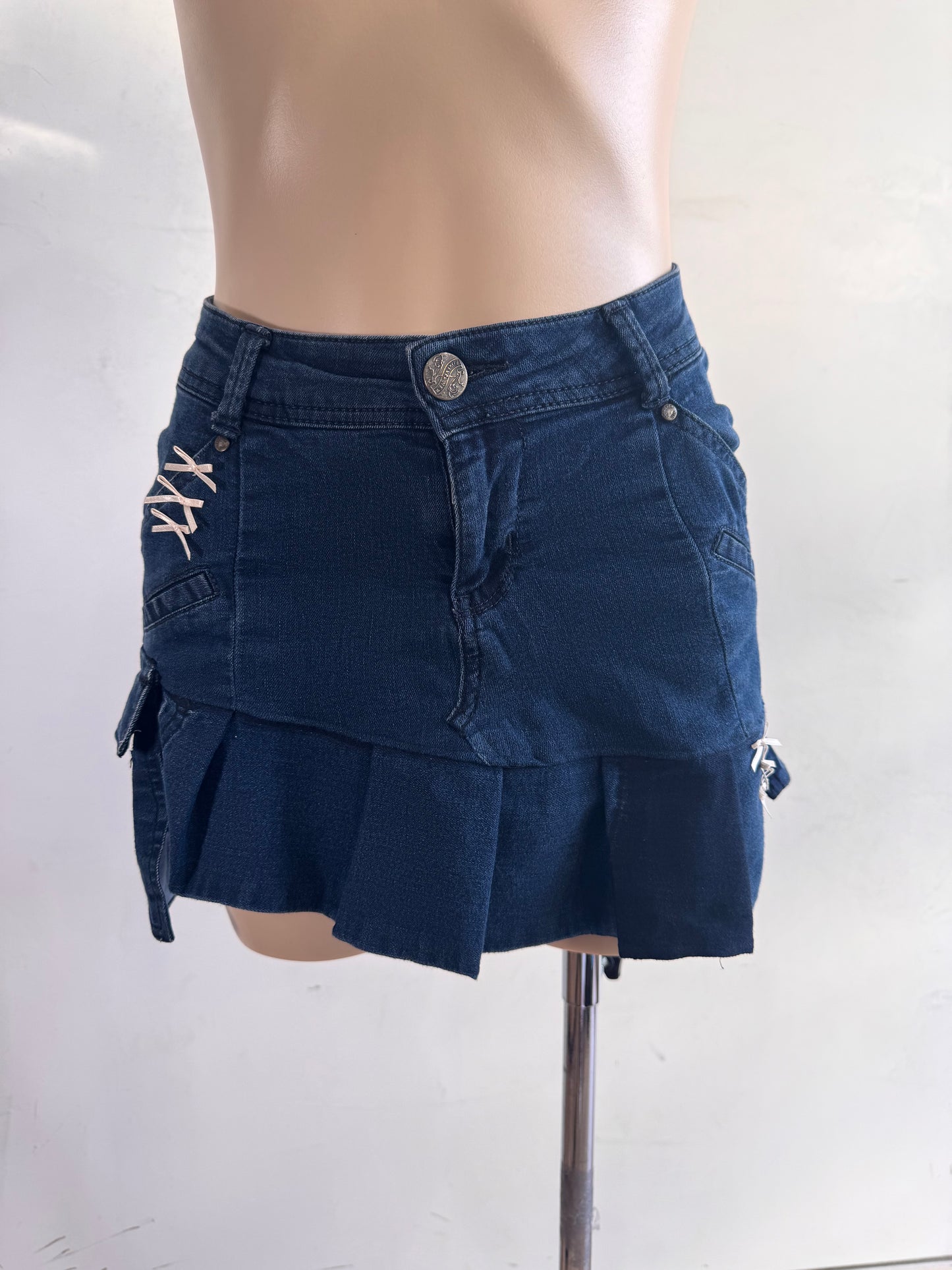 Upcycled Forever New Jeans mini Skirt - size 8