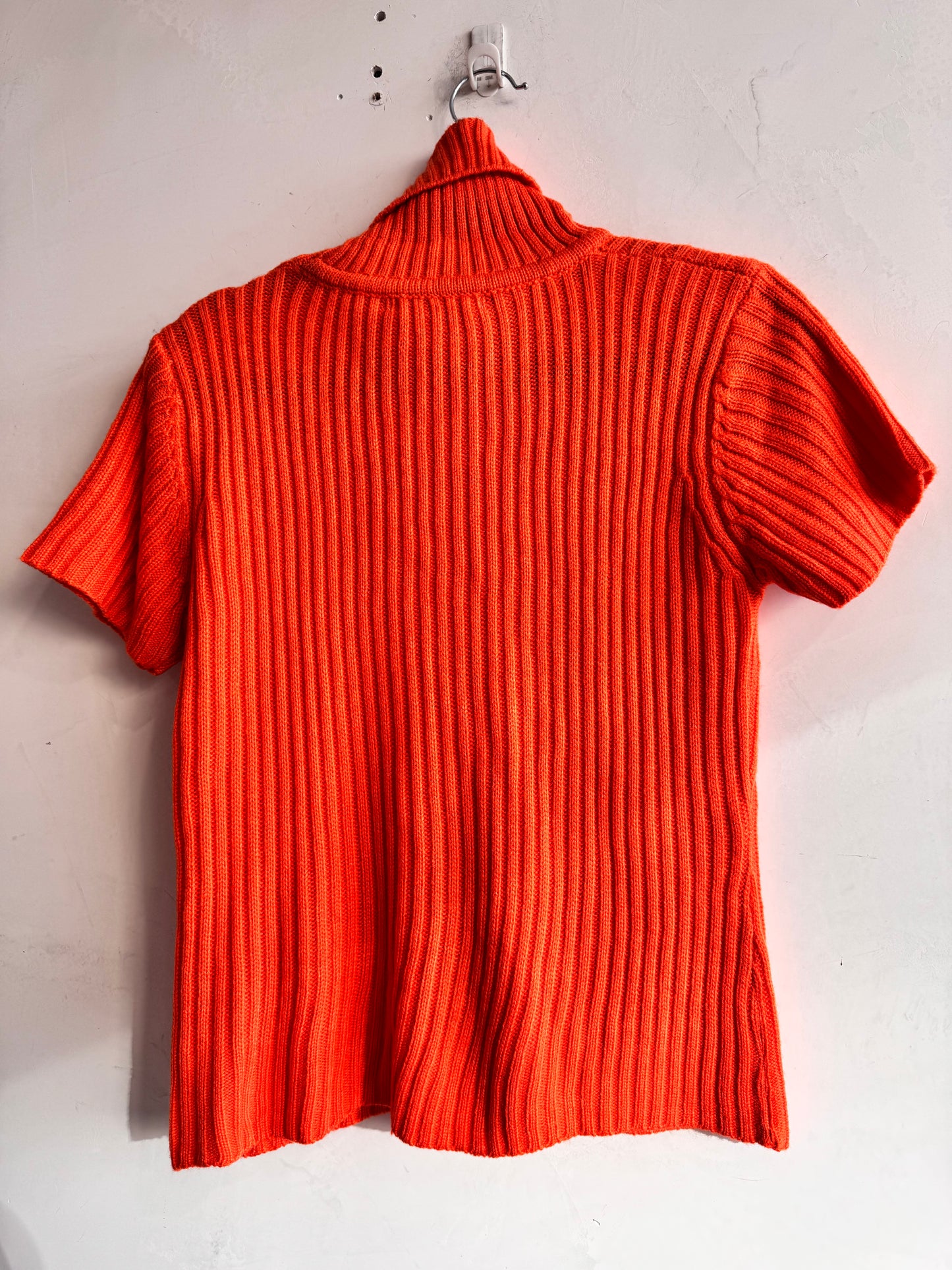 Suji Kim Orange Knit Top size S