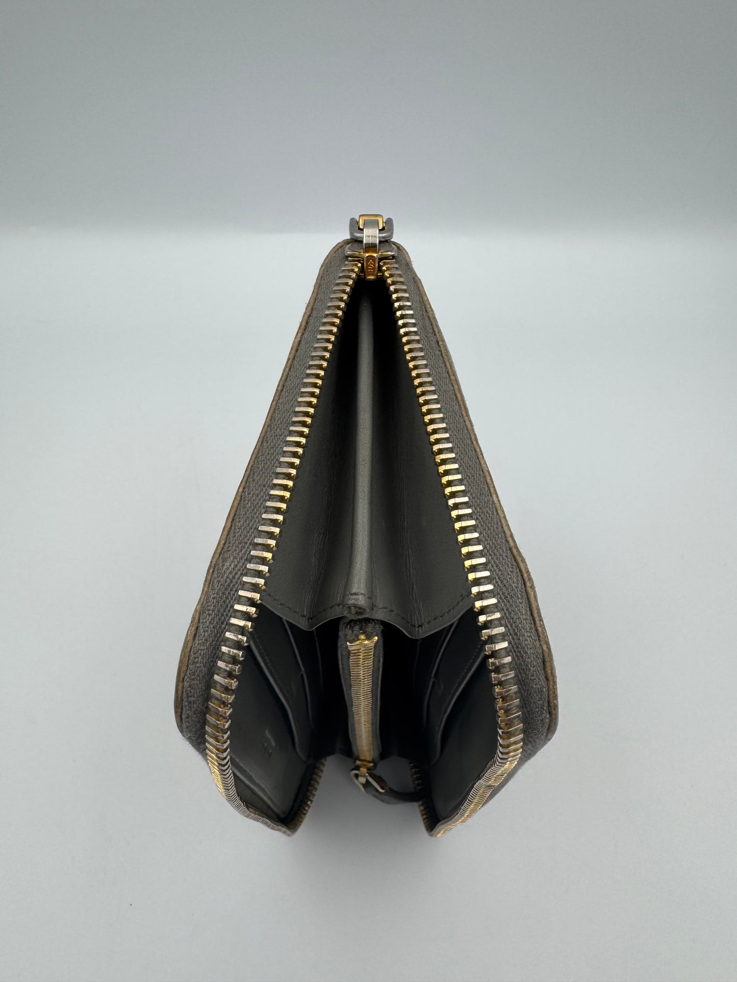 MIU MIU Taupe Zip Around Wallet