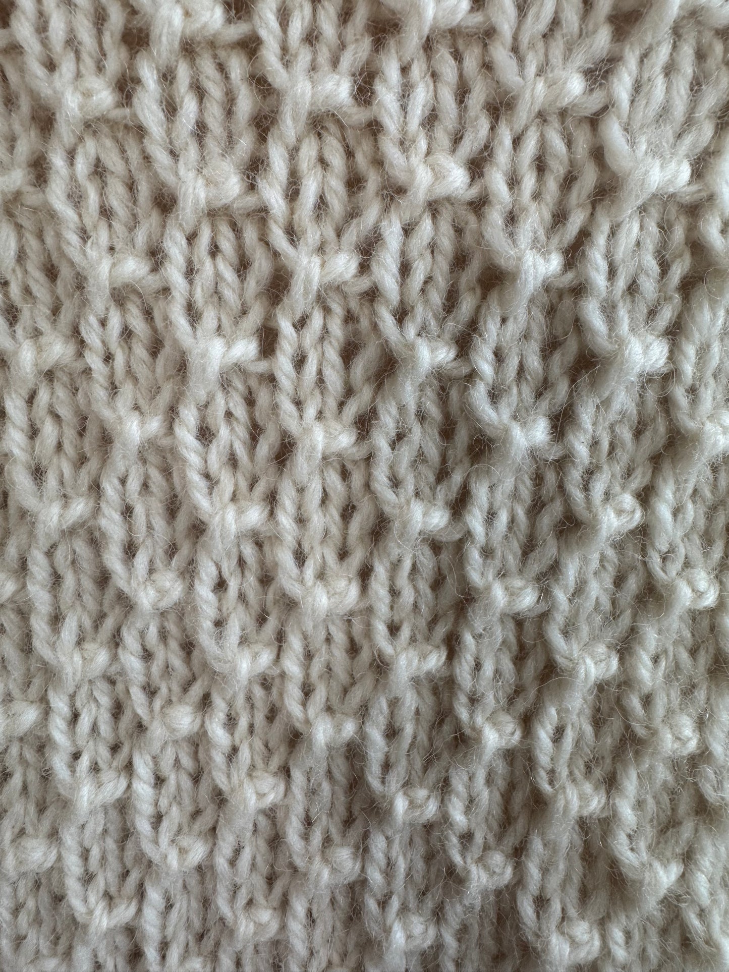 Cream Chunky Handknit Cardigan OS