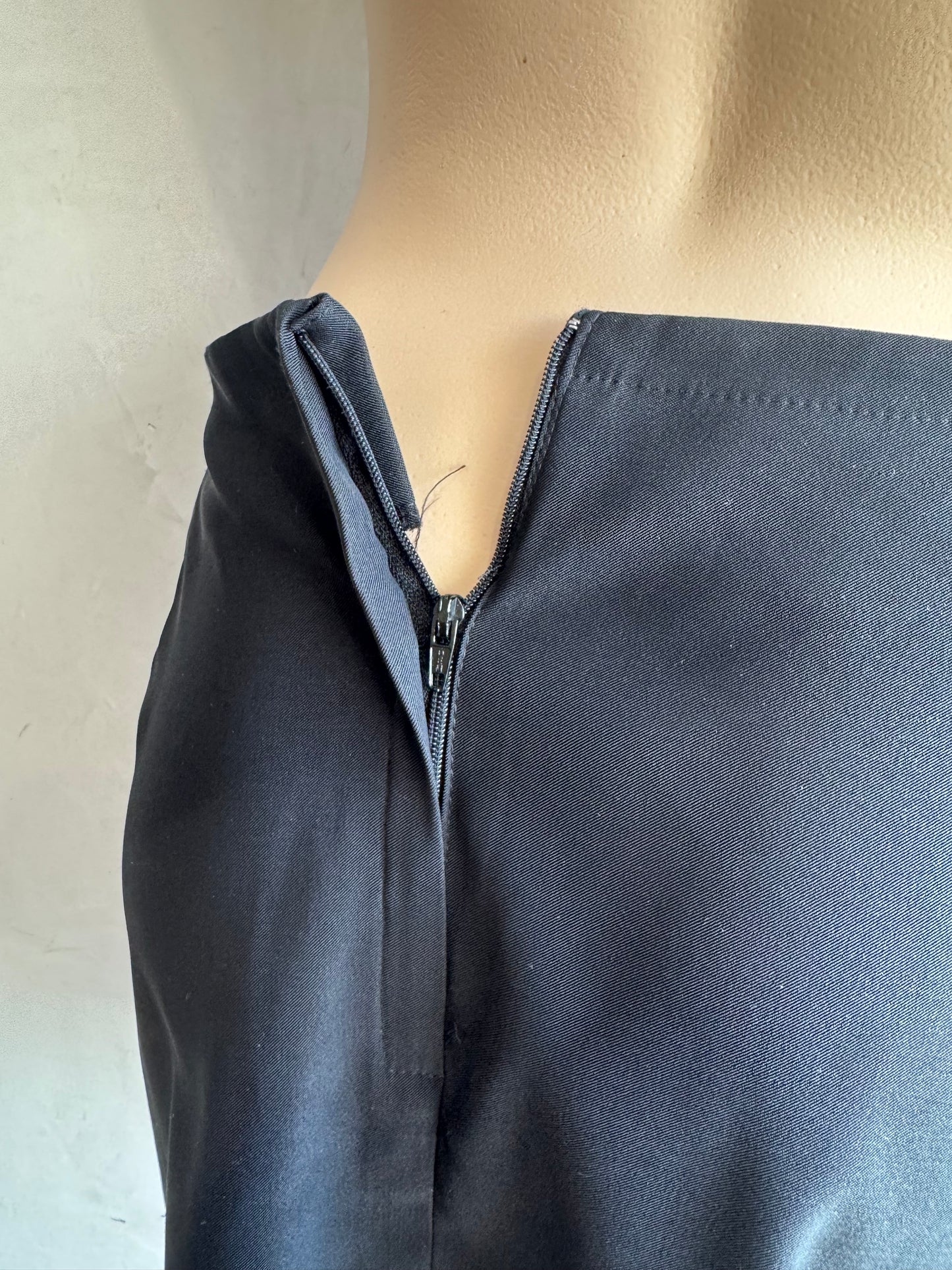 TNT Black mini skirt with side slit- size 12