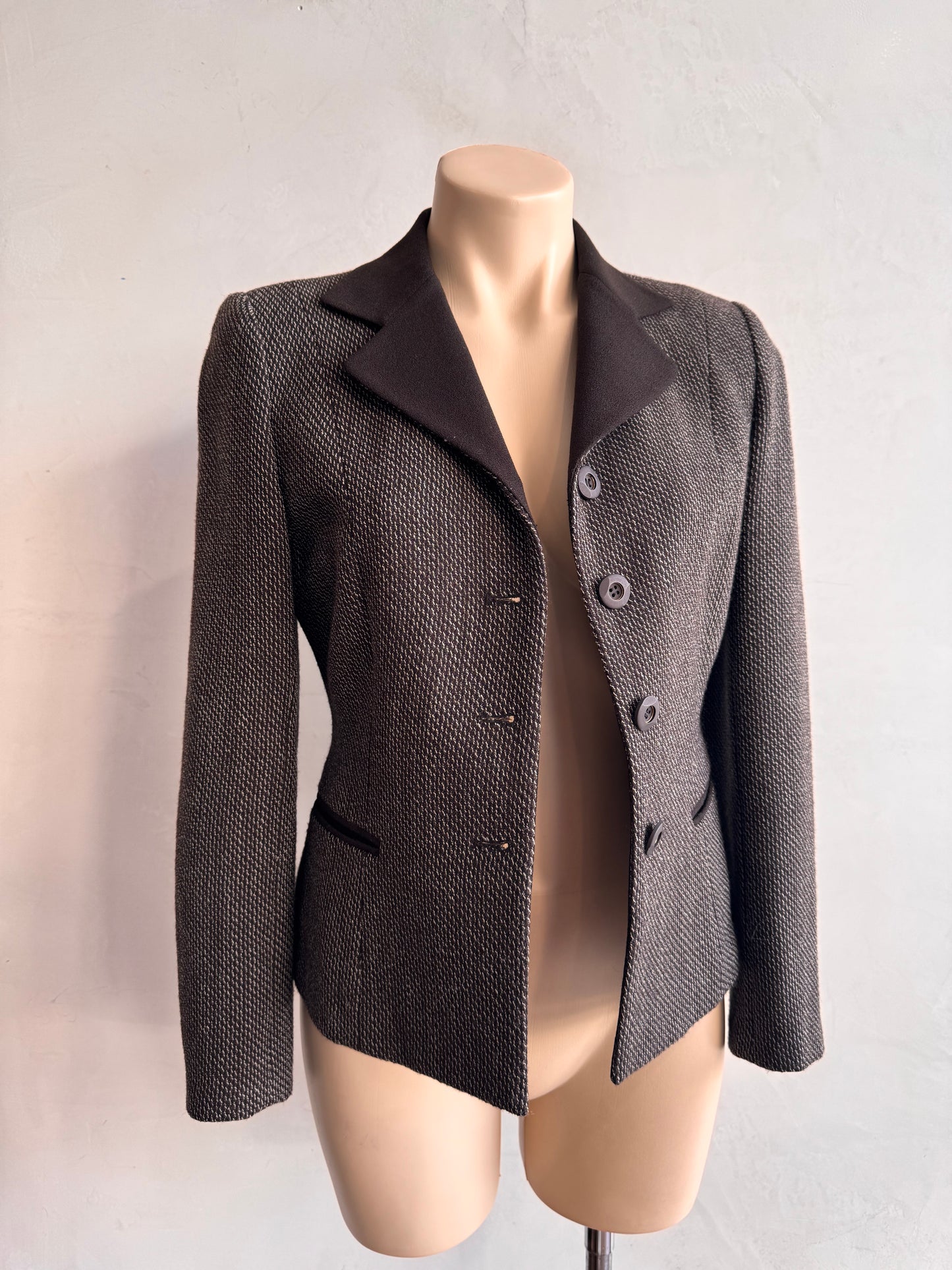 Vintage Cathay Brown Wool Blend Jacket - size S