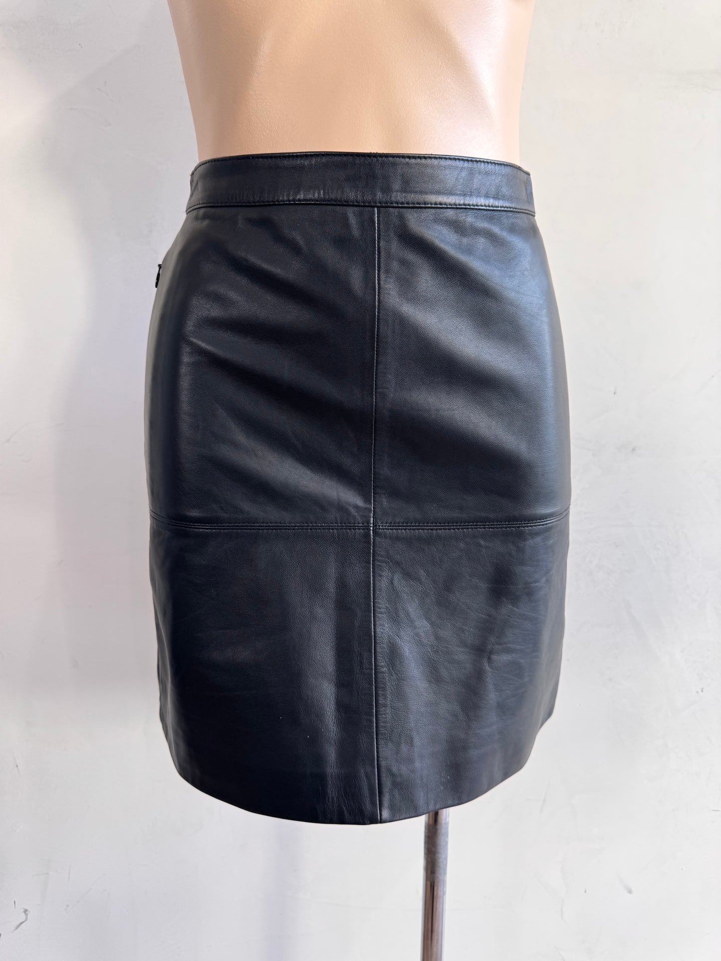 Marcs Black Mini Leather Skirt - size 6