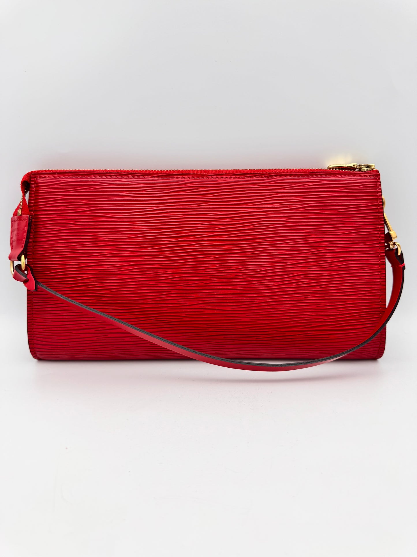 LOUIS VUITTON Red EPI Leather Pochette