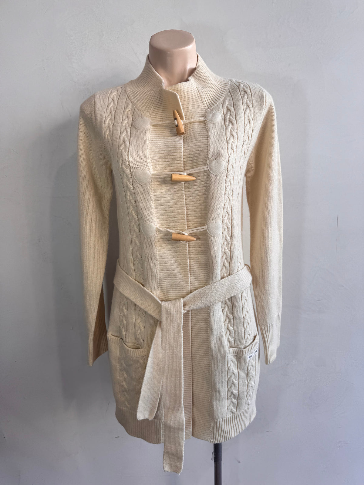 Vintage Billabong Cream Long Cardigan - size 12
