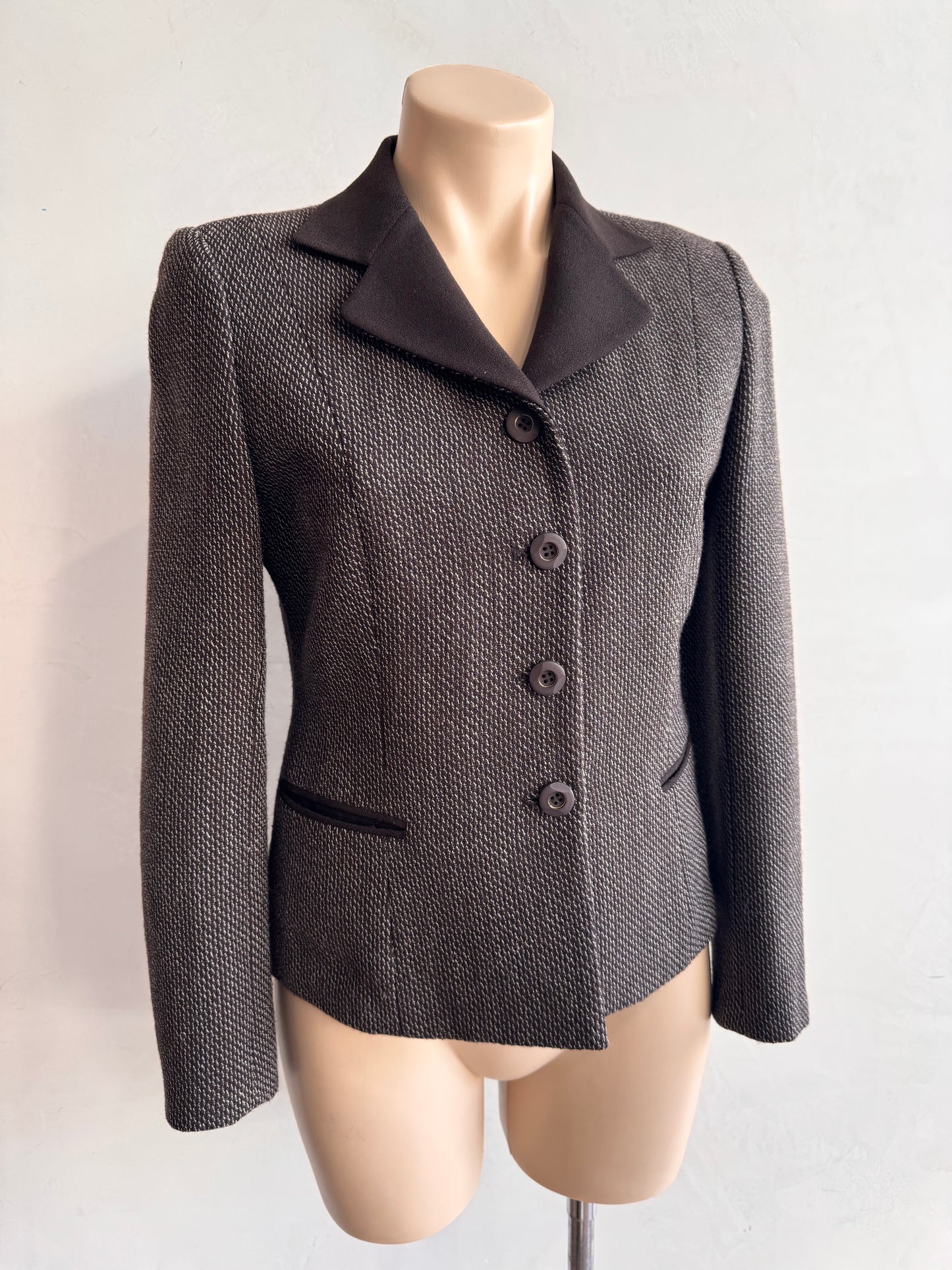 Vintage Cathay Brown Wool Blend Jacket - size S