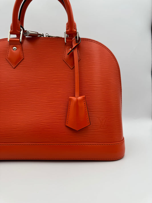Louis Vuitton Orange Alma Epi Bag MM