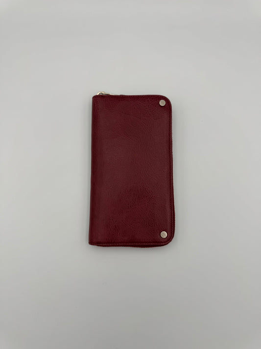 BALENCIAGA Red Zip Around Long Wallet