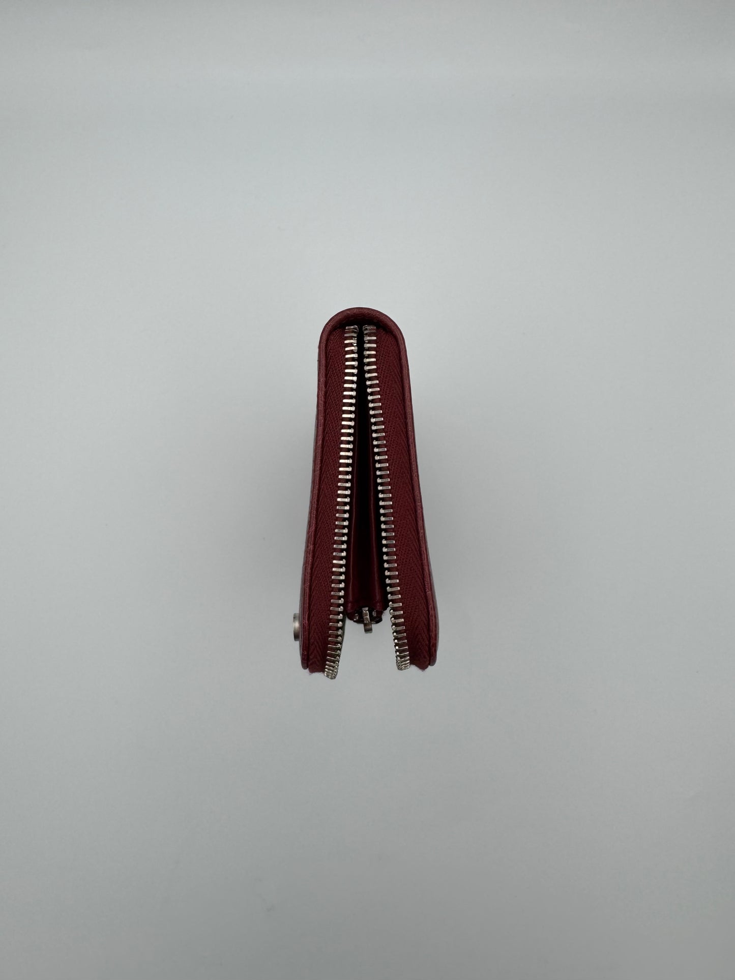 BALENCIAGA Red Zip Around Long Wallet