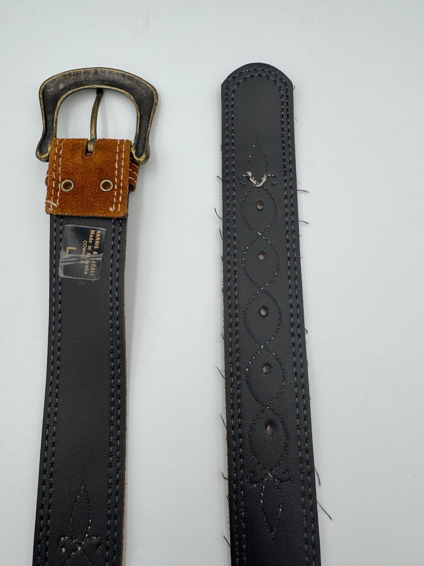 Harris & McCall tan western belt - size L