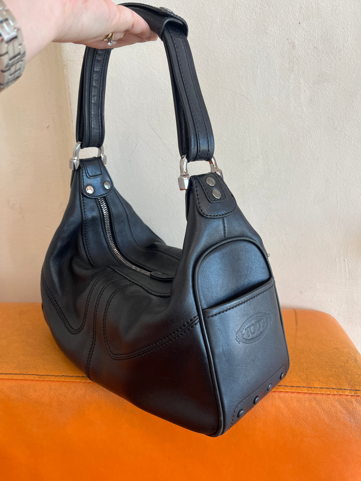 Tod's Black TOD’S Black Leather shoulder bag Size O/S