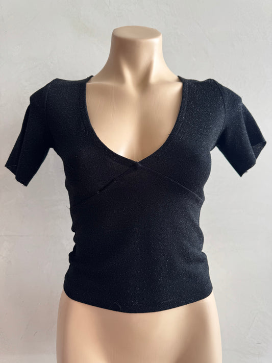Dangerfield Black Sparkly Top - size 10