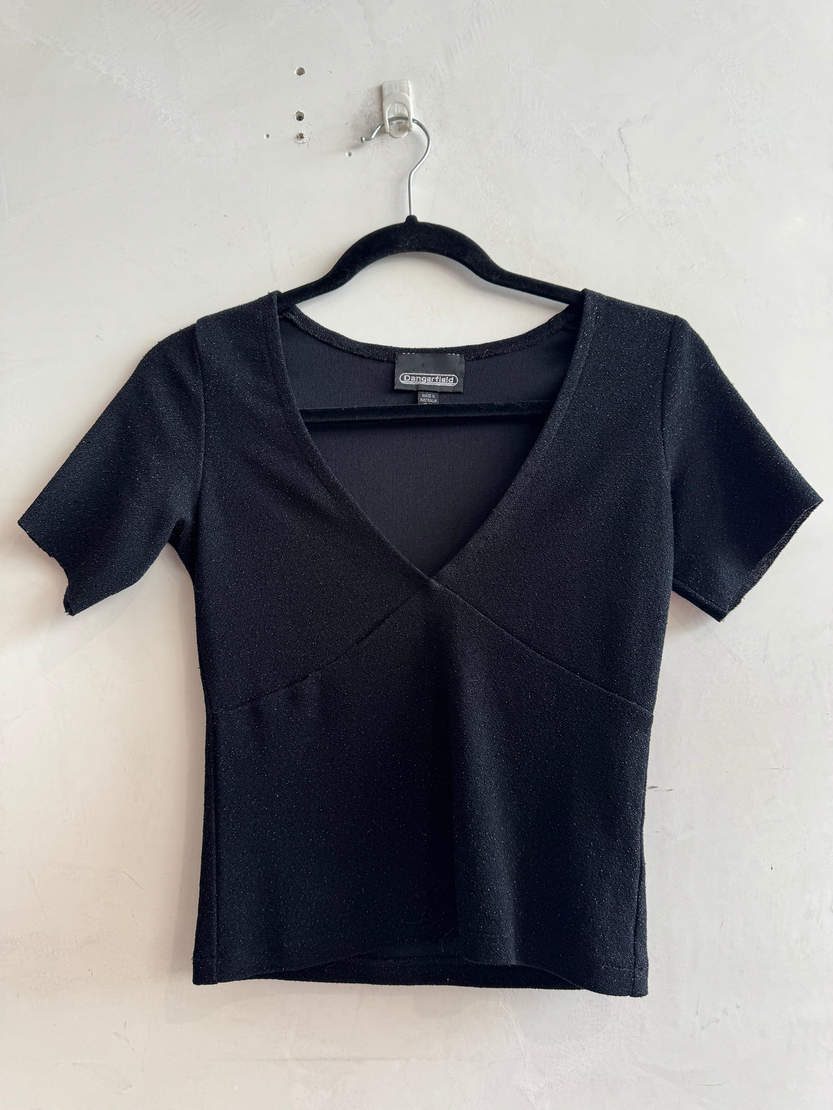Dangerfield Black Sparkly Top - size 10