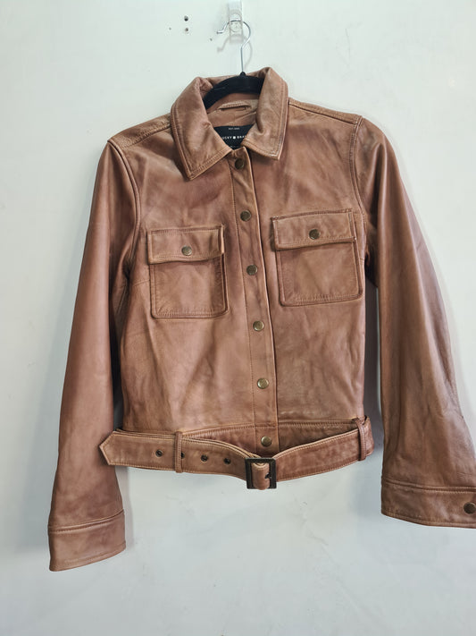 Lucky Brand Brown Leather Jacket - size S