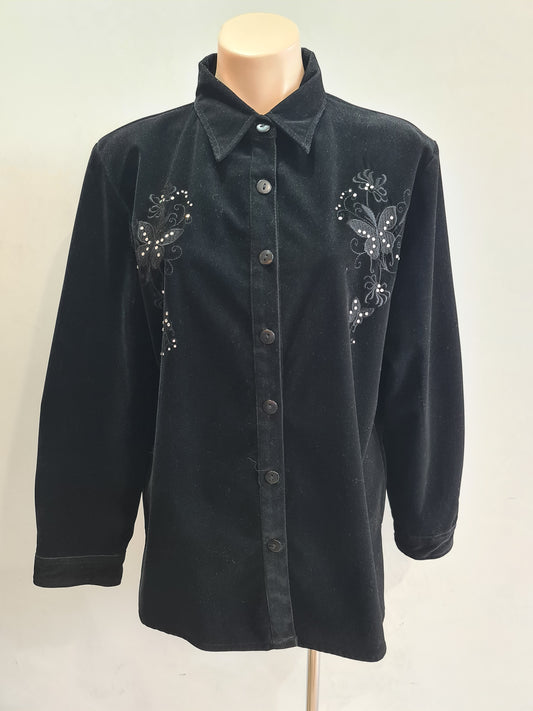 Vintage Millers Black Corduroy shirt -size 16