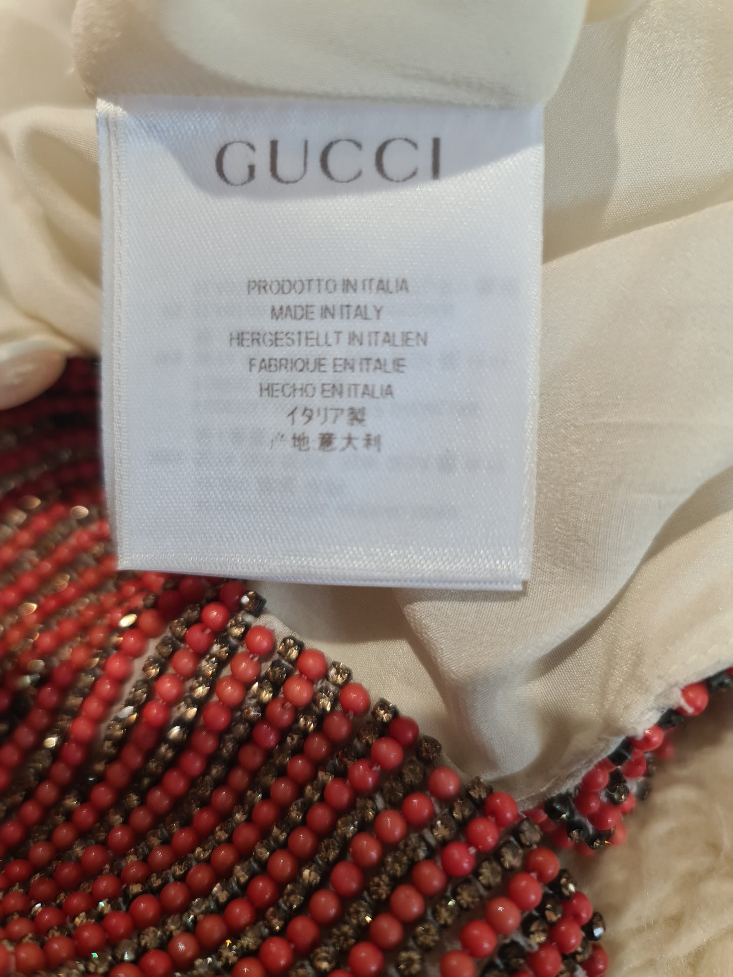 Gucci Beaded orange mini Halter dress - size 40